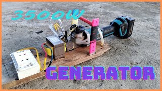 How To Make Generator From A Grinder | Powerful Generator | Electronic Ideas