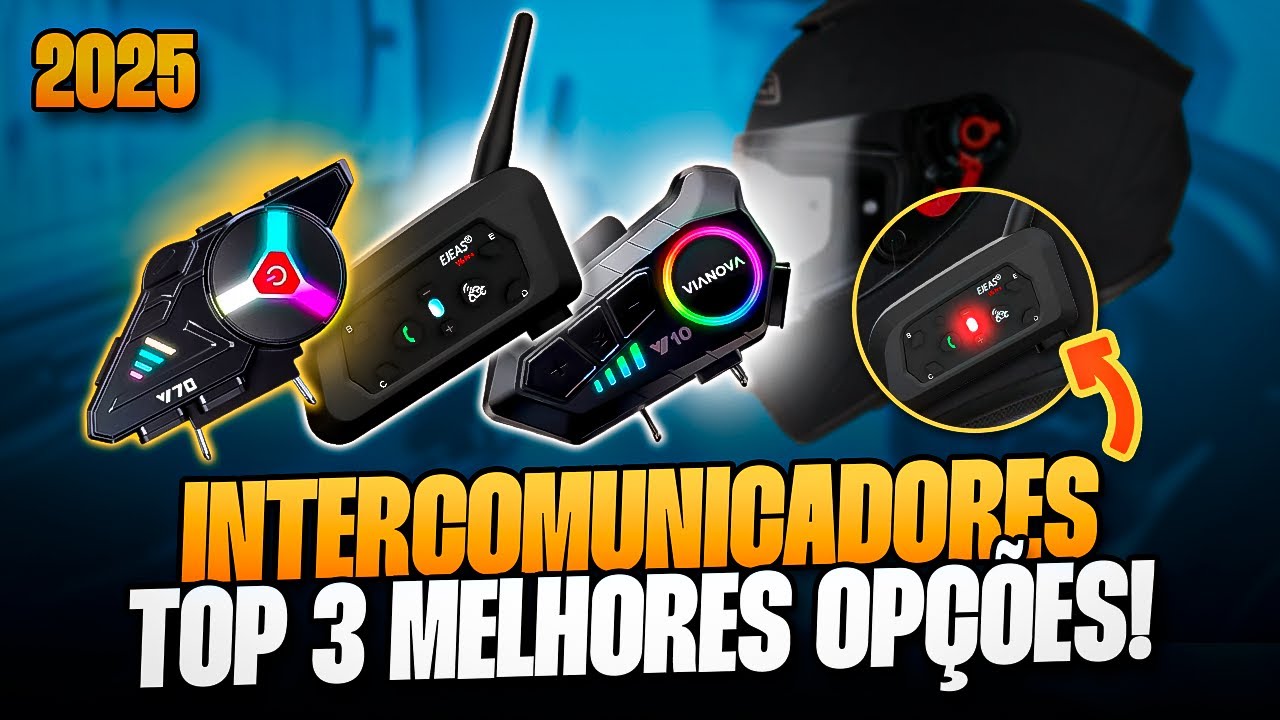 Qual INTERCOMUNICADOR Comprar em 2025? Top 3 MAIS VENDIDOS - Intercomunicadores para Capacete
