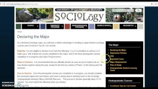 The Declaration Process - Sociology at UC Berkeley
