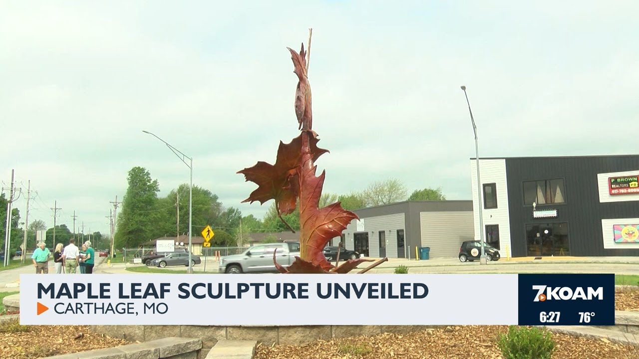 Maple Leaf sculpture unveiled - YouTube