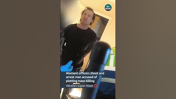 Moment officers shoot and arrest man accused of plotting mass killing #itvnews