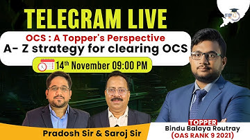 🔥OCS Topper’s Perspective: A–Z Strategy to Clear OCS! |Topper Bindu Balaya Routray (OAS Rank 9,2021)