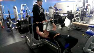 550 On Bench Press Raw  210lbs