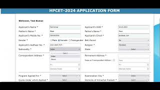 #HPCET_2024 Demo video to fill the application Form #hptu screenshot 2