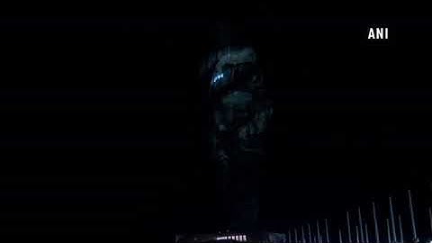 Laser show at the Statue of Unity