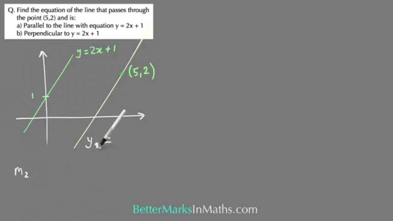 VCE Maths Methods - How to find Equations of Parallel & Perpendicular ...