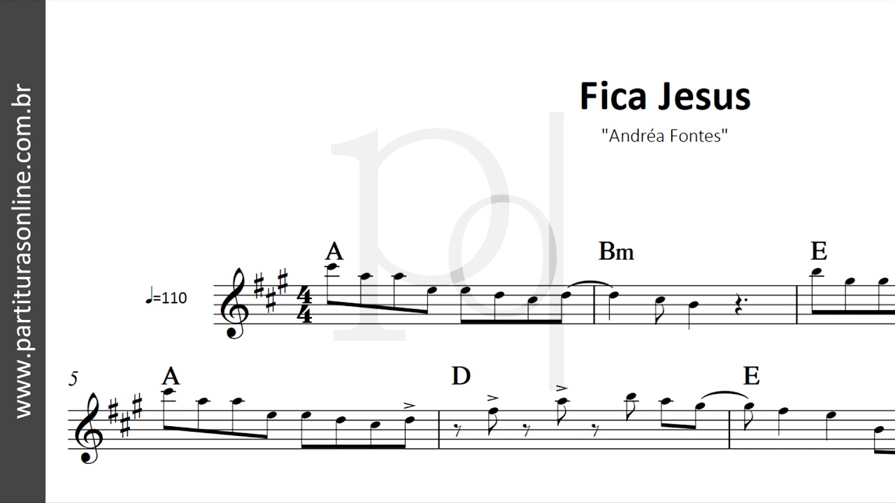 Fica Jesus Cifra, PDF