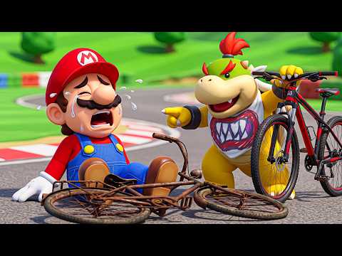 Bowser Jr Cheats Mario in a Bike Race... Luigi Fights Back 😨🔥 Super Mario Odyssey Story