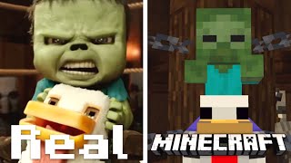 Final Minecraft Movie Trailer vs In ACTUAL Minecraft