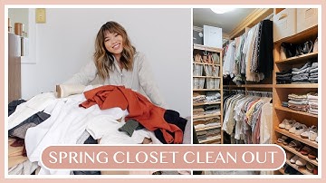 HUGE SPRING CLOSET CLEAN OUT | Organize & declutter with me for the new season - full closet refresh