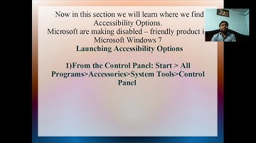 Class 10 Working with Accessibility Options Session1 Part1