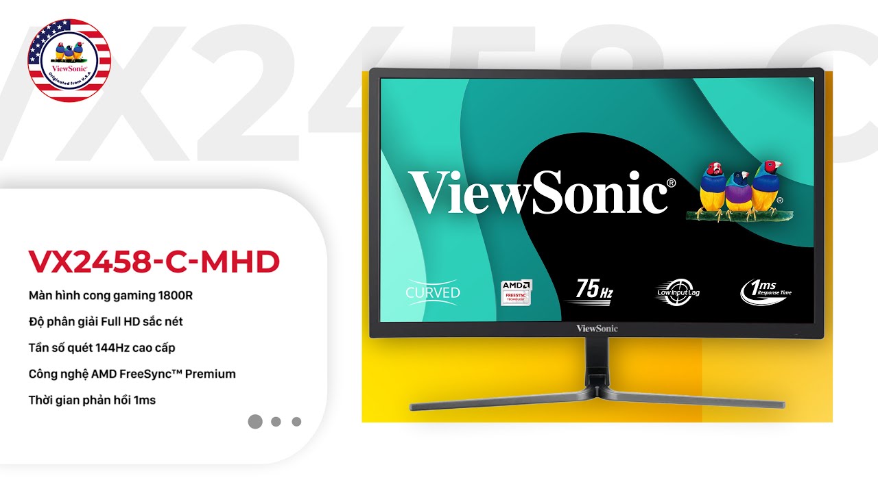 Viewsonic Vx2458-C-MHD 24" Curved Gaming Monitor