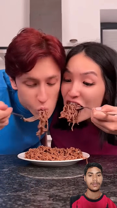 Nutella noodles recipe 😍☺️|| #cooking #chocolate #food #funny #magic #comedy #viral #trending ||