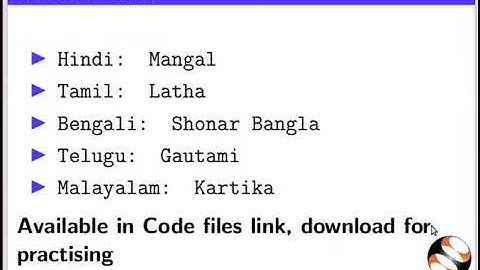 Indic Language Typesetting in LaTeX - English