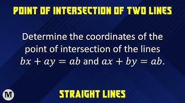 11 | Straight Lines (Co-ordinate Geometry) | Point of Intersection of Two Lines