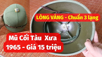 Mũ Cối Tàu Xưa Lòng Vàng Trung Quốc 1965 196x 1972 - Kỷ Vật Chiến Tranh - Mũ Cối Cổ Trung Quốc 1966