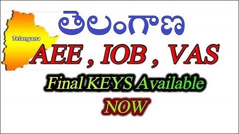 TSPSC AEE, IOB, VAS  final keys download now BY SRINIVAS Mech