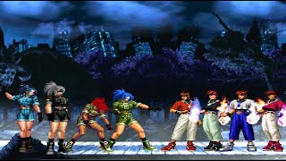 Mugen Kof : Team Leona Vs Team Chris