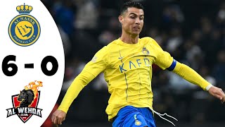 Al Nassr 6 vs 0 Al Wehda | All Goals & Extended Highlights | Ronaldo Hattrick 🔥