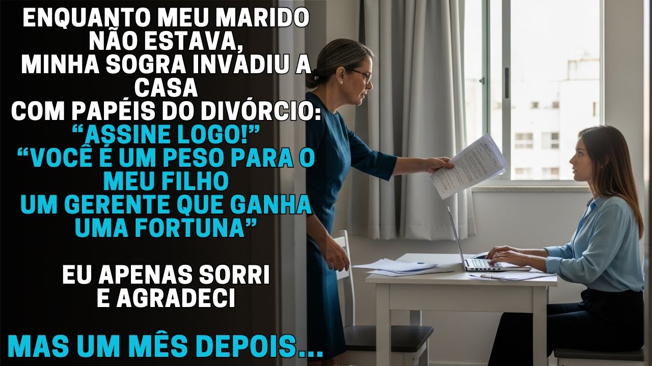 ENQUANTO MEU MARIDO NÃO ESTAVA, MINHA SOGRA CHEGOU COM OS PAPÉIS DO DIVÓRCIO — “VOCÊ É UM PESO”…