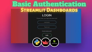Basic Authentication for Streamlit Dashboard / Web App 📊🔒 | Login 🔓🔑