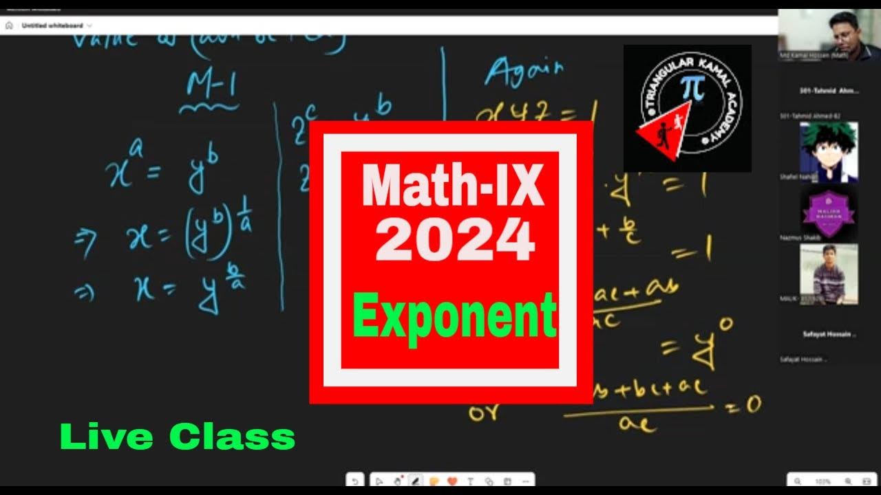 Class 9 Math, Concept and Application of Logarithms Exponent