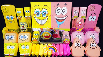 "Spongebob vs Patrickstar" Slime #slime #slime videos #slime mixing #Slimeasmr #Satisfyingslime (53)
