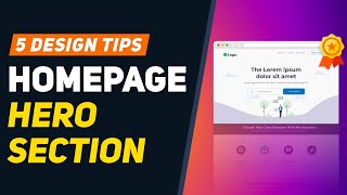 5 DESIGN TIPS 🎨 Homepage Hero Section 👨‍💻 Website Best Practices