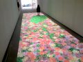 Interactive floor with leaf effect