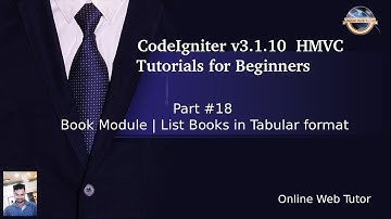 Learn CodeIgniter (v3.1.10) HMVC Tutorials for Beginner #18 - Book Module | List All Books - Tabular