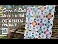 Easy No-Waste, 4-at-a-time flying geese! Fat Quarter Friendly Quilt Pattern - Cross & Dot