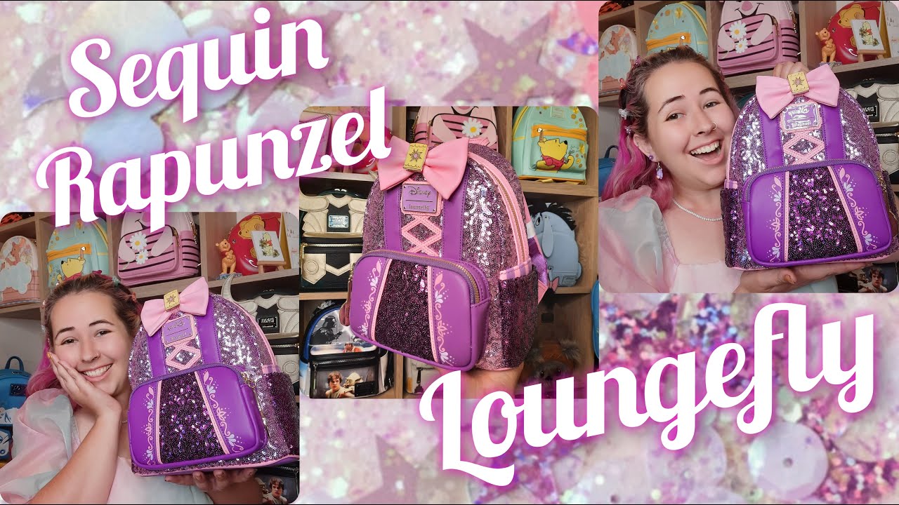 Rapunzel Sequin Loungefly Mini Backpack Unboxing | Grail Bag