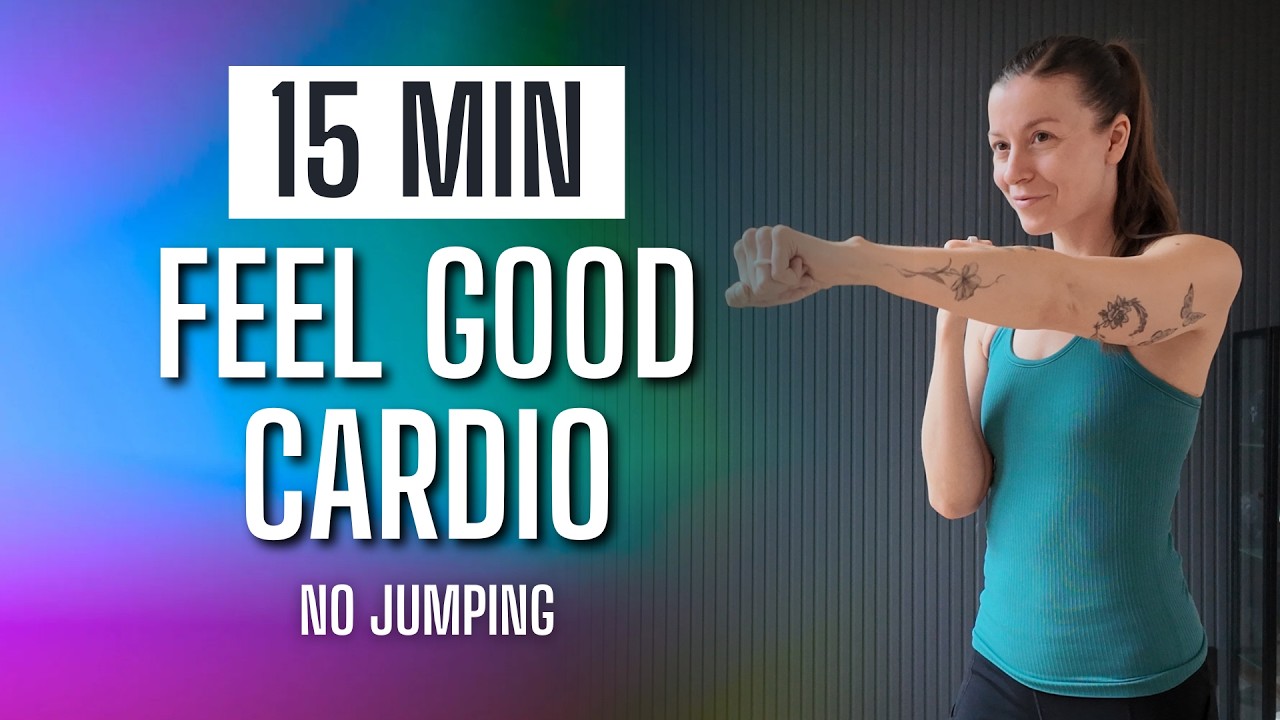 15 Min FEEL GOOD CARDIO Workout | No Jumping, Low Impact
