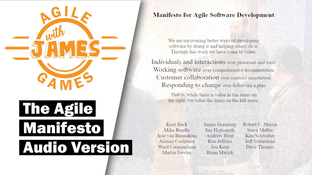 Agile Manifesto – Audio Version - English - YouTube