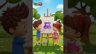 🎨 រៀនពណ៌សម្រាប់កុមារ | Learn Colors for Kids | Part 2 🟢🟠🟣🔵 #kids #cartoon #shorts