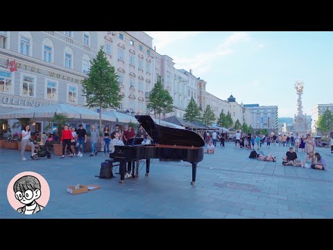 海外ストリートピアノ ショパンの 革命 弾いてみた グランドピアノ