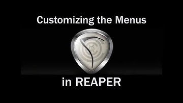 Customizing the Menus in REAPER