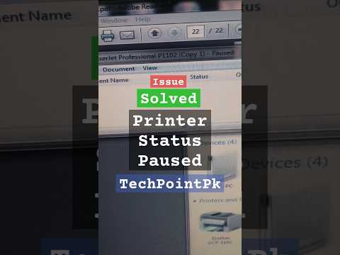 Printer status Paused Issue Solved