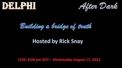 Live - Building a bridge of truth #Delphi #Mononhighbridge