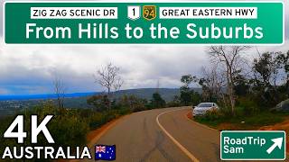 Perth’s Zig Zag Scenic Drive | Kalamunda to Victoria Park | 4K POV 🇦🇺