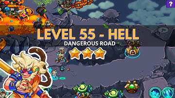King of Defense: Level 55 HELL / DANGEROUS ROAD / GAMEPLAY
