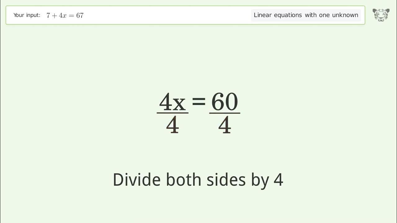 linear-equation-with-one-unknown-solve-7-4x-67-step-by-step-solution