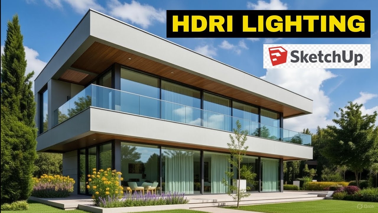 CH6. How to use HDRI Lighting in SketchUp | Sketchup Class for Beginners