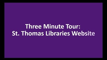 3 Minute Libraries Website Tour