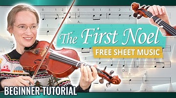 How to Play The First Noel | Violin Tutorial | Free Violin Sheet Music & Piano Accompaniment