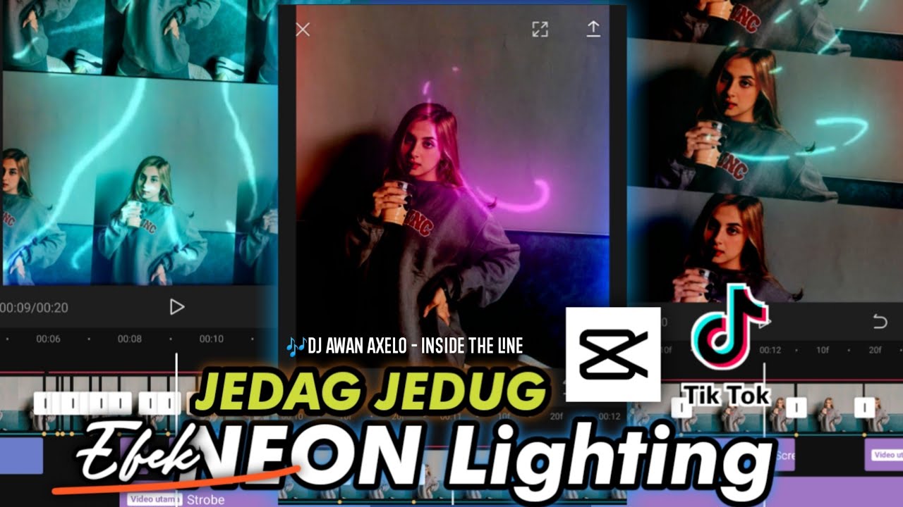 Cara edit video Jedag Jedug Dengan Efek Neon Lighting keren di Capcut, Skuyyyy di coba ajaa😊