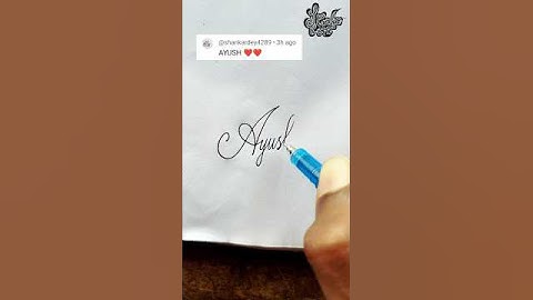 stylish name | Ayush | Calligraphy signature