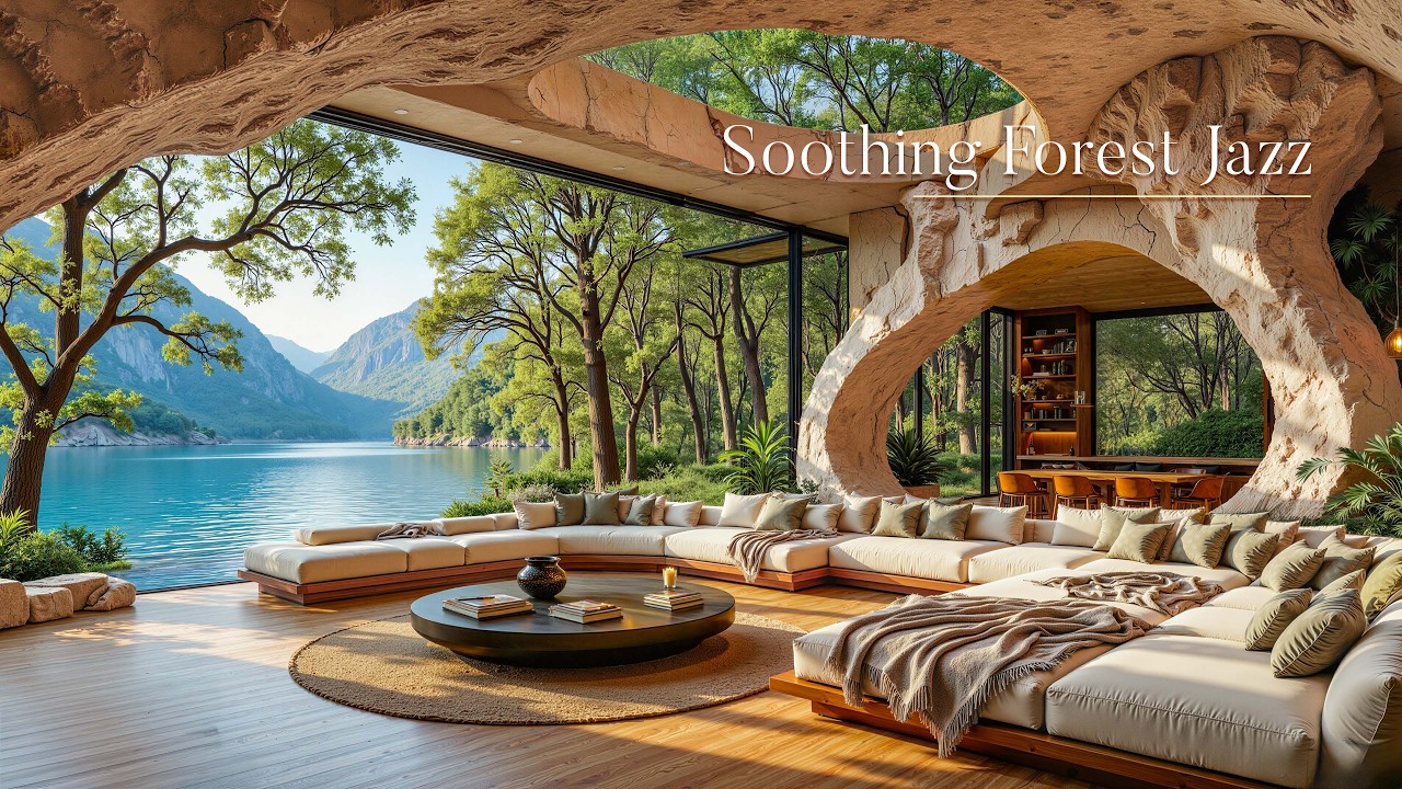 Cozy Soothing Forest Retreat Jazz | Tranquil Jazz Piano & Nature Therapy for Stress Relief