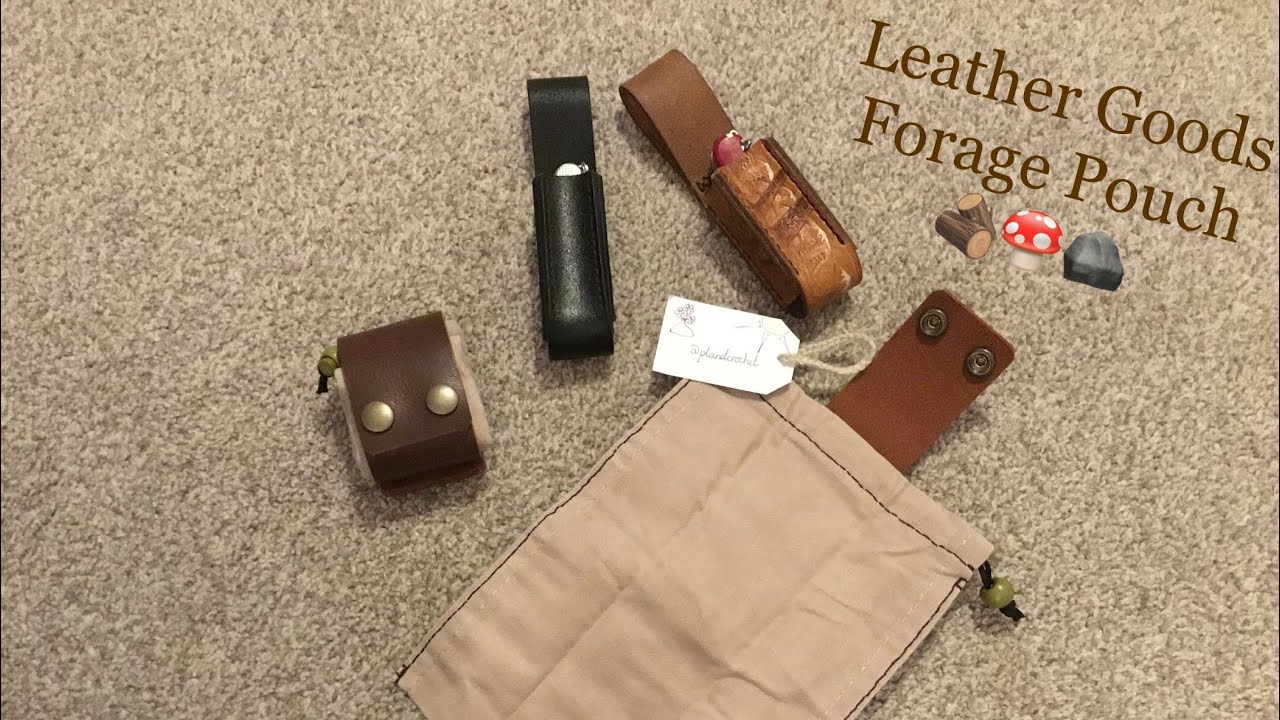 Leather Knife Holder, Foraging Pouch, Knife Sheath, Bush Craft Knife, Bush Craft, V-55