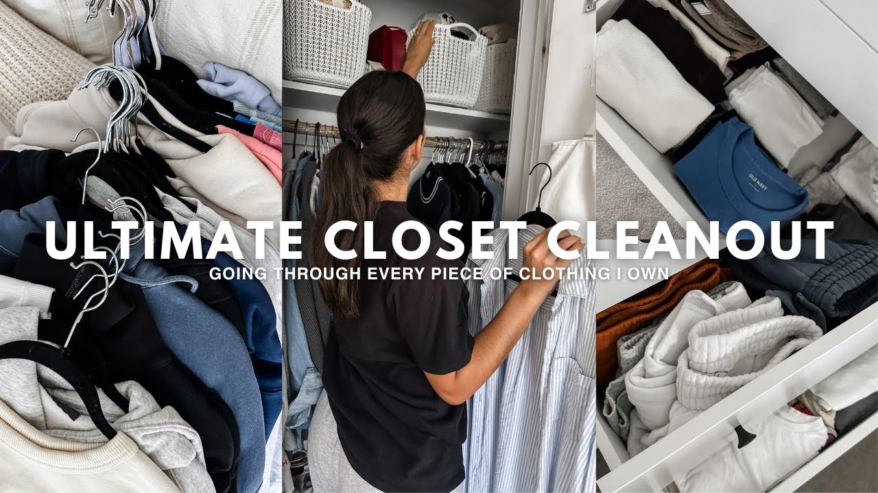 ULTIMATE CLOSET CLEAN OUT 2024 🧺 decluttering & organizing my entire ...
